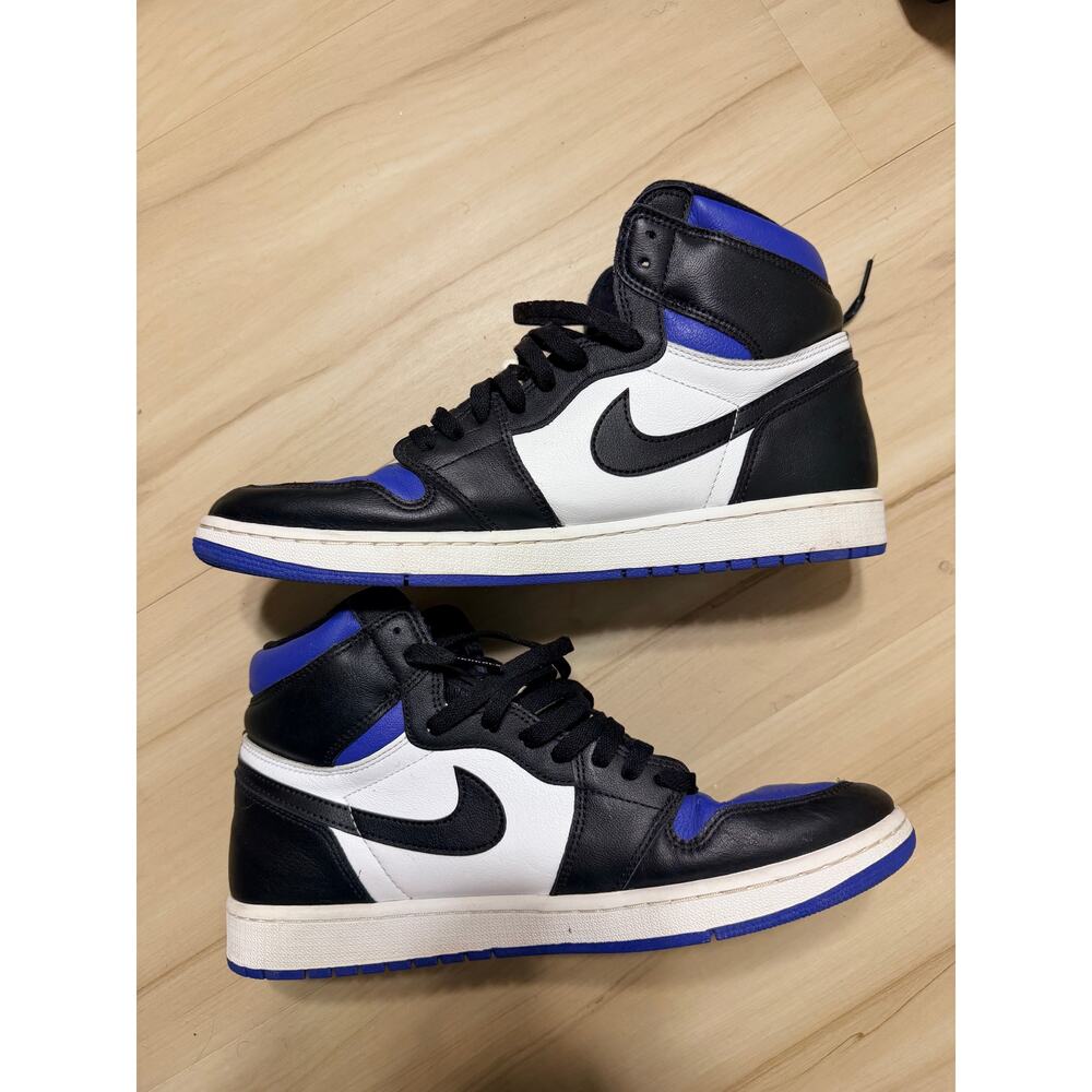 Preowned Men's Air Jordan Retro 1 Royal Toe EUC Sz 13